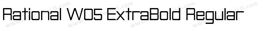 Rational W05 ExtraBold Regular字体转换